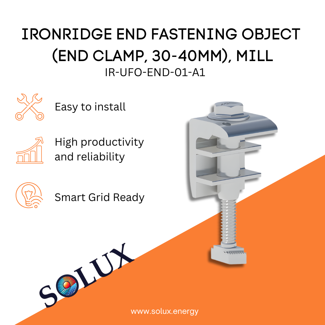 This is an image of Ironridge End Clamps Fastening Object 30-40MM Mill Finish